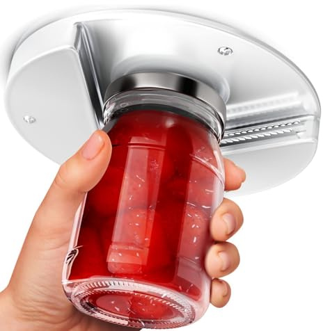 Glasöffner mit Anti-Rutsch-ABS Universal-Dosenöffner für Senioren·Einhand-Griff·Flaschenöffner Universalgröße·Unterschrankmontage Küchenzubehör