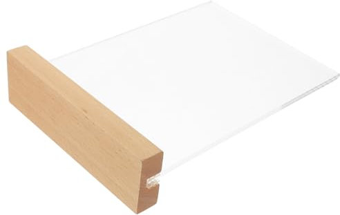 Gadpiparty T Tischaufsteller aus Acryl mit Holzfuß Eleganter Menükartenhalter für Restaurants Cafés und Veranstaltungen Doppelseitig Stabil und Einfach zu Bedienen