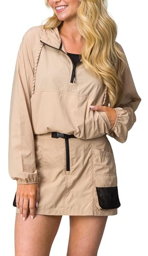 REEF Women's Hooded Anorak Pullover Jacket