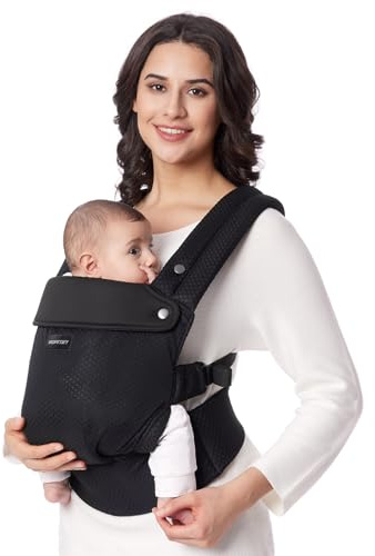 Momcozy Portabebés de Malla Transpirable, Ergonómico y Ligero, para Bebés de 3–24 Meses con Diseño de Espalda en X y Soporte Lumbar Mejorado, Comodidad Todo el Día para Crianza con Manos Libres