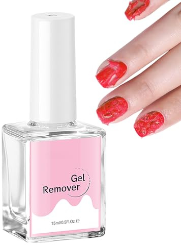 Rimuovitore Smalto Gel,Flacone 15ml | Liquido Sicuro Senza Ammollo Da Staccare Per Casa Professionale Viaggio Manicure