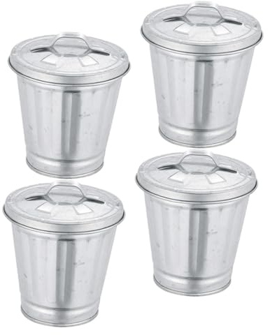 DECHOUS 4 pièces Mini Poubelle de Bureau Robuste Corbeille de Table Compacte pour Chambre Ado Cuisine et Bureau Rangement Pratique et Décoratif