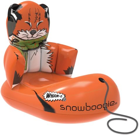Wham-O Snowboogie Tudes à neige gonflables de 83,8 cm, luge à neige d'hiver avec corde de remorquage, luge résistante au froid pour activités de plein air d'hiver, renard