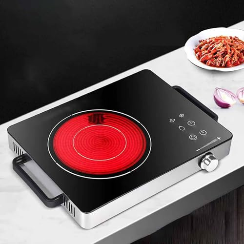 TYXFSMYXGS Single Burner Electric Cooktop 3500W – Portable Ceramic Hot Plate with LED Touch Control, 10 Power Levels, Timer, Child Safety Lock & Overheat Protection, 110V Electric Stove Top