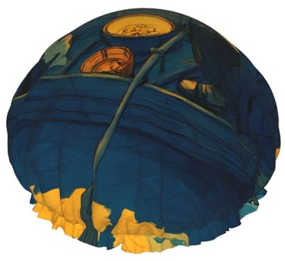 Wild Stream Shower Cap with Comfort Skin Friendly Design for Hair Protection During Laundry Beauty