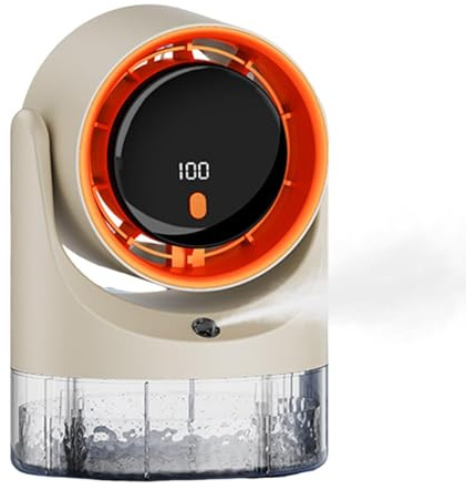 Generico Ventilador de mesa – Depósito de agua con regulación eléctrica – Ventilador con depósito de agua, para dormitorio, oficina, verano, playa, camping, picnic, senderismo
