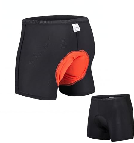 Fiohiros Boys 3D Padded Cycling Shorts – Kids Padded Cycling Shorts Boys Age 6-14, Breathable Black Bicycle Undershorts for Mountain Bike, Quick-Dry