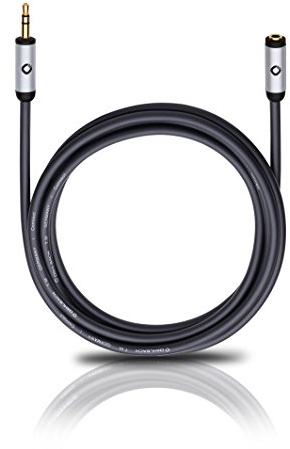 Oehlbach i-Connect J-35 EX Mobiles Audiokabel, 3,5 mm Klinken-Verlängerung schwarz 3.00 m