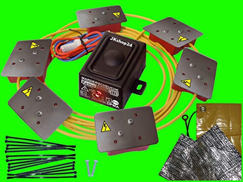Unbekannt Marder-Set-KFZ Kemo M176 wasserdicht (IP65*) + Z115 Marderabwehr Marderschutz 12-15 V/DC + Masse-Matte (+ Schrauben+Kabelbinder)