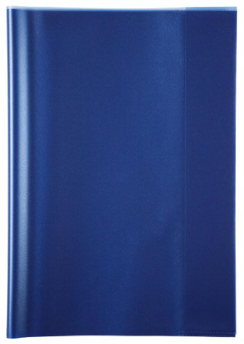 Buchumschlag, 10 Heftumschläge, DIN A4, transparent blau, Polyester, keine Verschlussart