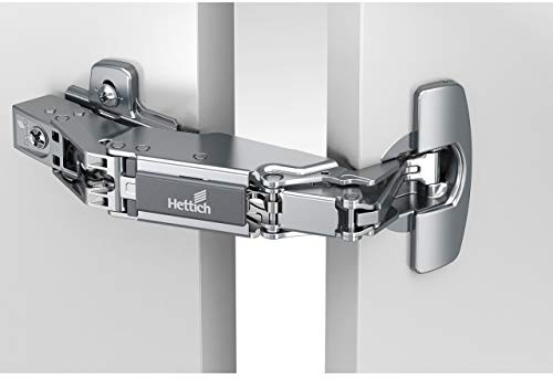Charnière 165°sensys 8657i - Amortisseur : Sans - Fixation : Sans outils - Coudure : 0 mm - Décor : Nickelé - Montage : En applique - Version : TB55 - Entraxe : 45 mm - HETTICH
