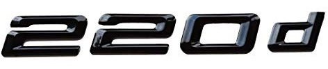 MCK Auto - 220d schwarzes glänzendes Logo hinten Emblem Tuning für F22 F45 F46 HB2L2