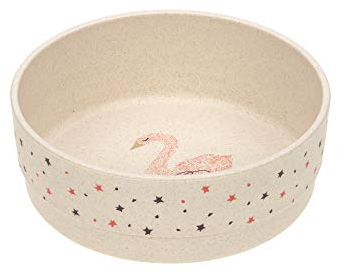 LÄSSIG Tazón para niños Vajilla infantil sin BPA para lavavajillas y microondas/Bowl PP/Cellulose Little Water Swan
