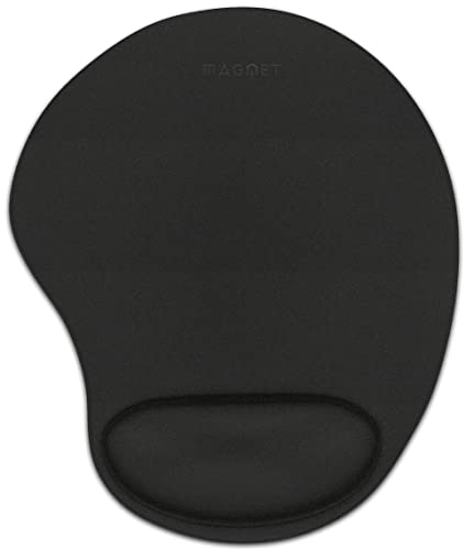 Magnet Alfombrilla de ratón Negra con Tacto Suave, cómoda con reposamuñecas ergonómicas, Mejora la precisión, Profesional