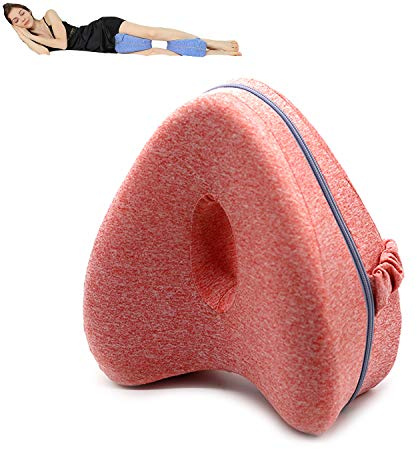 Fancyland Beinkissen Kniekissen für Seitenschläfer Orthopädische Unterstützung Ergonomic Kopfkissen für Druckentlastung Geschenk Schwangere (Rot)