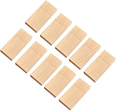 USB-Speicherstick aus Holz, 10 Stück (2.0, 16 GB, Ahornholz)