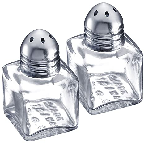 Westmark Mini-Universalstreuer-Set, 2-tlg., Fassungsvermögen: je 15 ml, Glas/Rostfreier Edelstahl, Transparent/Silber, 63072270
