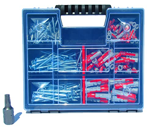 Fischer DuoPower Dübel + Torx Schrauben + Bit - 160 TEILIG 5x25 6x30 8x40mm Gramsch Befestigungssortiment