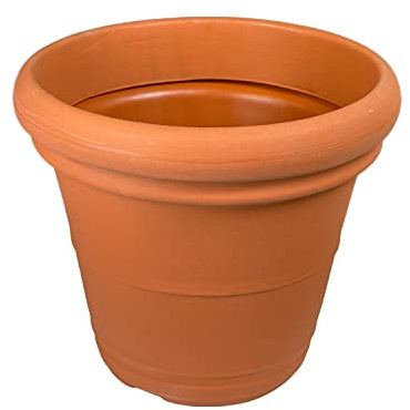 Design-Pflanztopf Lugano aus Kunststoff XXL Blumentopf (Pflanztopf Farbe: Terracotta; 55 cm)