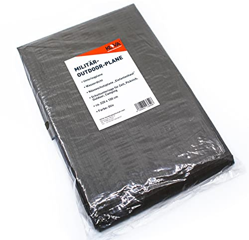 Bâche de protection en peau d'éléphant - Imperméable - En tissu pour le camping et la survie - Idéale comme tapis de tente pour sac de couchage, accessoires de camping - Équipement militaire KOVA