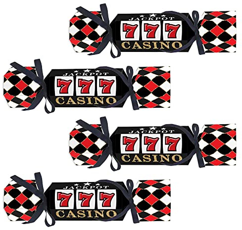 Big Dot of Happiness Las Vegas - No Snap Casino Party Table Favors - DIY Cracker Boxes - Set of 12