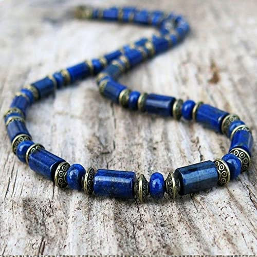 Bysonglezai Halskette Herren Anhänger Chain Ketten Dame Geschenk Herren Halskette Perlenkette Stein A4