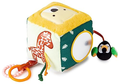 Little Big Friends Soft Activity Cube | Developmental Toy | Encourages Hand-Eye Coordination and Motor Skills | Jungle