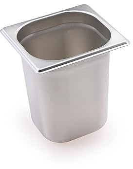 TeknoStahl GN Behälter Gastronorm 1/6 Edelstahl (200 Millimeter)