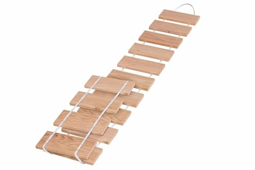 Mega Holz Rollweg aus Lärche 25m, Witterungsbeständig, Trittsicher, Stabil und rutschfest, 26 cm Breit, Holzweg für den Außenbereich, Gehweg Gartentritt