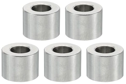 PATIKIL Entretoises en Acier Inoxydable M5, 5pcs Entretoise Métallique à Vis Ronde, Rondelle Plate pour Vis Tige Filetée Écrous Boulons Gonds de Porte, 5.2mm ID x 10mm OD x 8mm Hauteur