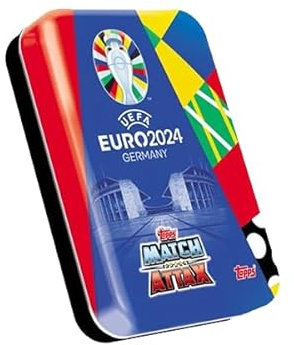 Topps UEFA Euro 2024 Germany Match Attax Trading Cards – 1x Mini Tin Blau