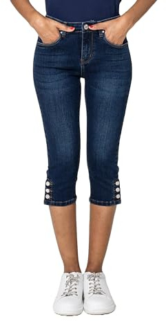 Nina Carter P516 - Pantalones vaqueros para mujer, corte ajustado, cintura alta, pantalones vaqueros de verano