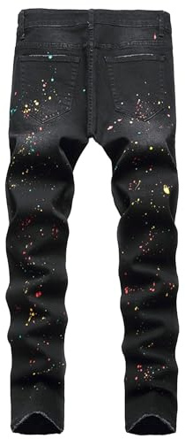 Generico Y2K Jeans Jeans Baggy Uomo Jeans Uomo Corti Jeans da Uomo Jeans Lavoro Uomo Jeans Strappati Pantaloni Jeans Uomo Jeans Bianchi Bottoni per Stringere Jeans Jeans Ragazzo 16 Anni