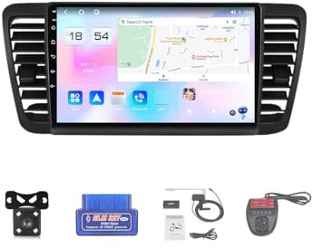 For Subaru Outback 3 Legacy 4 2003-2009 Car Stereo 2 Din Wireless Carplay Android Auto 9 Full IPS Touchsreen HD Live Rearview/BT 5.0/WIFI/4G SIM/DVR/GPS/SWC/OBD 2/FM AM Radio RDS DAB+DSP(M600S)