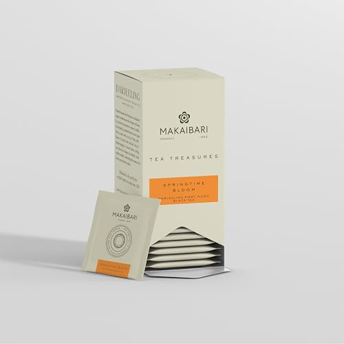 Makaibari Spring Time Bloom | 25 bustine di tè | 50 g | Darjeeling First Flush Black Tea | Tea Treasure