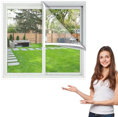 105x200cm Insektenschutz Rollofenster zum Einhängen, Insektenschutz-Rollo, Fensterrollo als Mückenschutz, Fliegengitter, Selbstbausatz