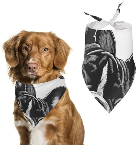Hundehalstuch, Motiv: Französische Bulldogge, Welpe, Hund, Halstuch, Lätzchen für Haustiere, Größe L: 70 x 30 cm