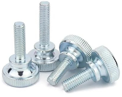 AYYSSM 1/5 stück Rändelschrauben Aus Kohlenstoffstahl Mit Hohem Stufenkopf M3 M4 M5 M6 M8 M10 Vorhangwand Glasschloss Rändelschraube Einstellen(10mm,5pcs M3)
