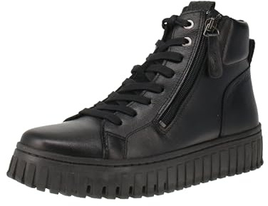 Tamaris Bottines plates en dentelle pour femme 1-25206-43, Cuir noir, 41 EU