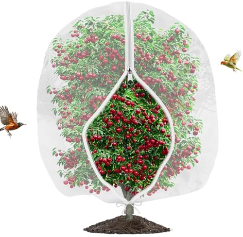 Fruit Trees Netting Bird Protection, 183x215cm 6x7ft Fruit Protection Bags Fruits Cages For Garden Netting Mesh Frame Plant Protector From Animals Fruits Nettings Cover Bags Strawberry Netting