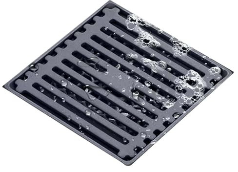 Abflusssieb Edelstahl, Bodenablauf Geruchsverschluss,Haarsieb Dusche,Abflusssieb Dusche,Waschbecken Sieb aus Edelstahl,Quadratische Form,10x10cm,für Dusche,Badewanne, Küche
