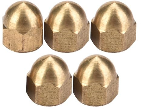 Kit di Dadi Esagonali con Cappuccio a Cupola in Ottone di Dadi Ciechi M3, M12, Nuovo e Robusto, Impedisce il con Oggetti Vicini, Ideale per Veicoli e Macchinari,