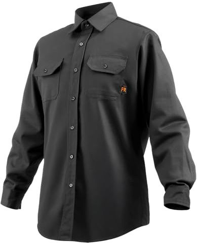 VEVOR Veste de soudage taille M, manteau de protection pour soudeur en coton ignifuge 198 g, veste de sécurité résistante à la chaleur lavable en machine avec col, poignets réglables et 2 poches, noir