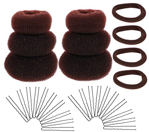 VICASKY 2 Sets Hair Bun Maker Diy Styling Hair Curler Ponytail Holder for Quick Updos Accessories