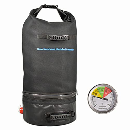 WFchenj222-6 Kitchen Compost Bin- Composting Bin Bags with Thermometer Heavy Duty Yard Waste Bags with Lid and Handles Compost Bins Outdoor Container for Garden Yard Patio Composter