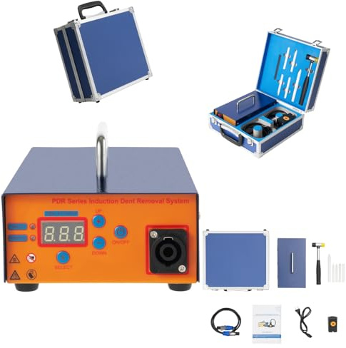 ROGONPDK Appareil de réparation de chauffage à induction, outil de débosselage Hot Box, 220 V, 1380 W, kit de réparation électromagnétique avec câble, bougies et câble d'alimentation