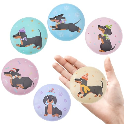 Newofview 6 Stück Taschenwärmer Wiederverwendbar, Handwärmer Kinder Fingerwärmer für Unterwegs Taschenwärmer Handwärmer für Kinder und Erwachsene(Dog)