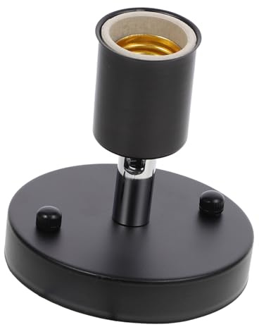 Douille à Vis E27 Rotative en Fer Noir pour Lampes Décoratives