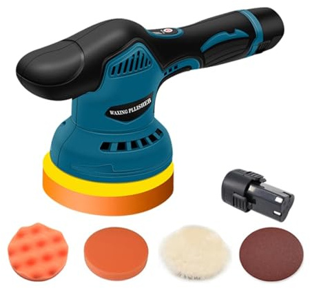 CZCZC 12V Wireless Car Polisher 2800-5500rpm Cordless Car Polishing Machine Electric Polishing Wax Tool Noiseless 8 Variable Speeds Efficient Polishing