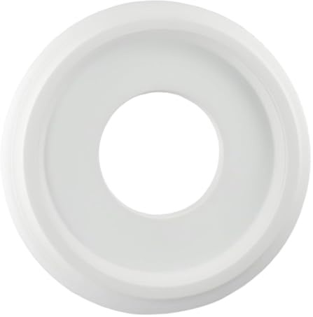 Runde PU-Deckenrosette 25 cm Durchmesser mit 10 cm Innenöffnung und 3 cm Tiefe, wasserdichte weiße Dekorplatte for Deckenventilatoren, Lampen und Kronleuchter